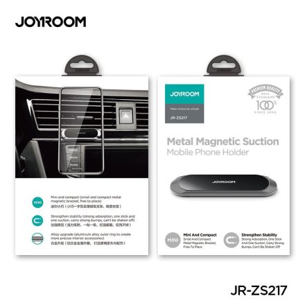 JOYROOM JR-ZS217 Metal Suction Mágneses Autóstartó - Grafit