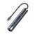 Joyroom S-H111 Concealed 7in1 USB Type-C 3xUSB 3.0 + HDMI + LAN + PD HUB Adapter - Grafit