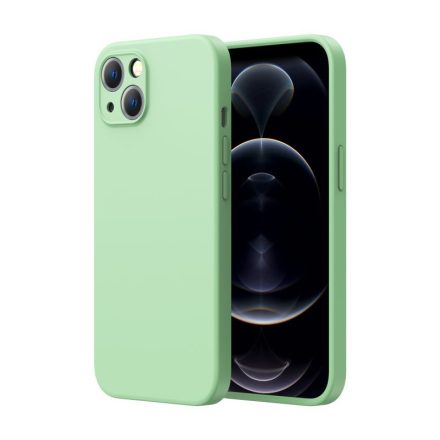 Apple iPhone 13 Pro Max Joyroom JR-BP952 2in1 Liquid Silicone Hátlap és 0.33mm 9H Üvegfólia - Zöld