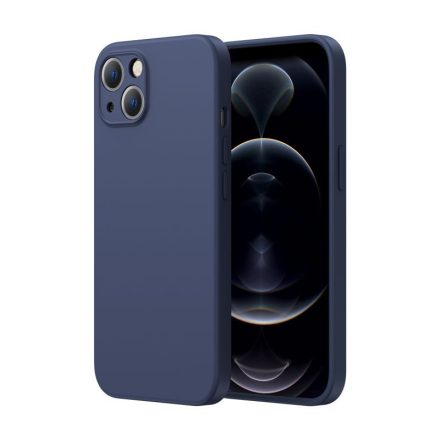 Apple iPhone 13 Pro Max Joyroom JR-BP952 2in1 Liquid Silicone Hátlap és 0.33mm 9H Üvegfólia - Kék