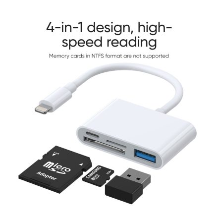 JOYROOM S-H142 Lightning/OTG és Töltő Adapter - Fehér