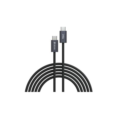 DEVIA EC652 Extreme PD 240W USB Type-C 1M Adatkábel - Fekete
