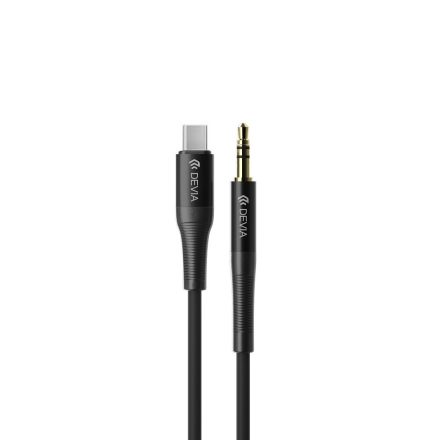 DEVIA EC619 Ipure USB Type-C Audió1M Kábel - Fekete