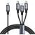 Joyroom S-A21 USB-Type C 3in1 1.2M 30W Adatkábel - Fekete