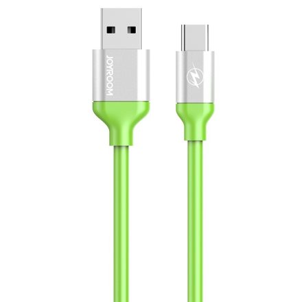 Joyroom JR-S318 Fast Data USB Type-C 3M Adatkábel - Zöld/Ezüst