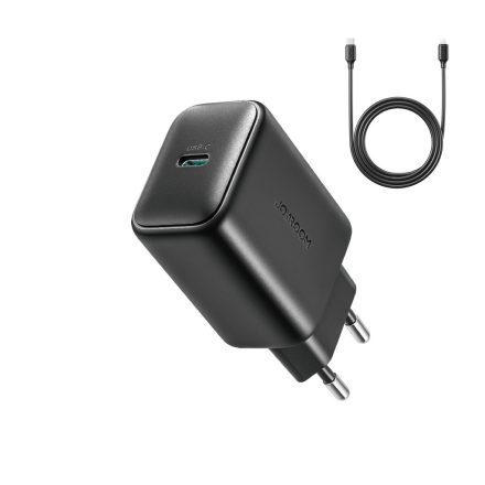 Joyroom JR-TCF23 25W Hálózati Töltő + USB-C 1M Adatkábel - Fekete