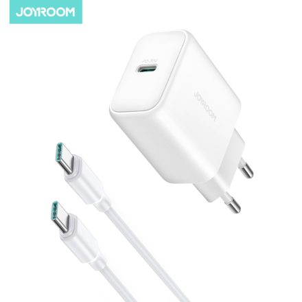 Joyroom JR-TCF24 30W Hálózati Töltő + USB-C 1M Adatkábel - Fehér