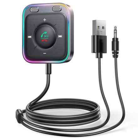 Joyroom JR-CB3 2in1 5.3 Bluetooh RGB Led Transmitter+Kihangosító - Grafit