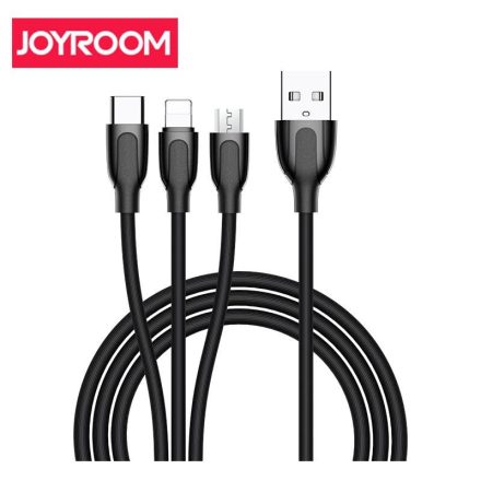 Joyroom S-M355 Yue 3in1 3A 1.2M Adatkábel - Fekete