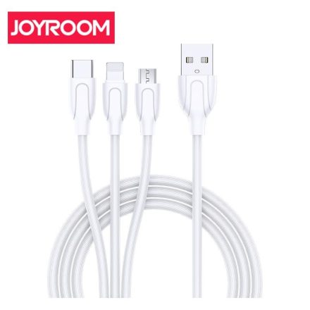 Joyroom S-M355 Yue 3in1 3A 1.2M Adatkábel - Fehér