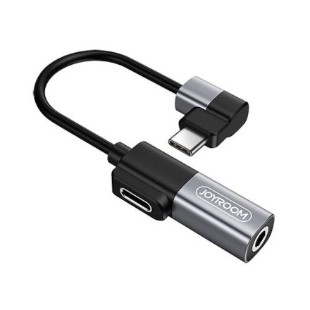 JOYROOM S-M361 Elf 4-1 USB Type-C Audió és Töltő Adapter - Szűrke