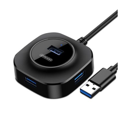 JOYROOM S-M371 4in1 USB 2.0 0.25M HUB Adapter - Fekete