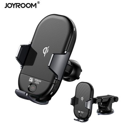 JOYROOM JR-ZS187 Wireless Car Charger Autós Töltő és Infra Automata Tartó - Grafit