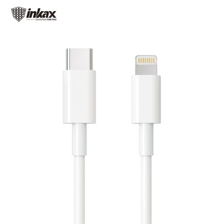 INKAX CK-123 PD Lightning 3.1A 1M Adatkábel - Fehér