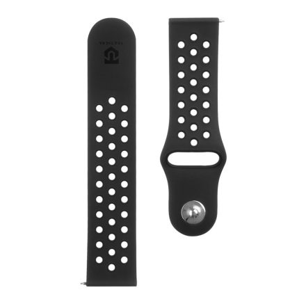 Univerzális TACTICAL 234 Double Silicone 22mm Óraszíj - Fekete