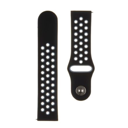 Univerzális TACTICAL 267 Double Silicone 22mm Óraszíj - Fekete/Szürke