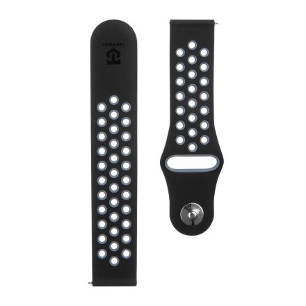 Univerzális TACTICAL 700 Double Silicone 20mm Óraszíj - Fekete/Szürke