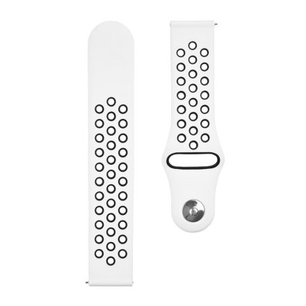 Univerzális TACTICAL 713 Double Silicone 22mm Óraszíj - Fehér/Fekete