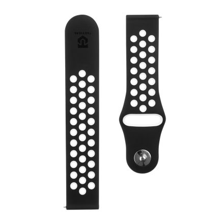 Univerzális TACTICAL 712 Double Silicone 22mm Óraszíj - Fekete/Fehér