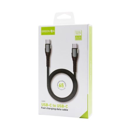 Green On LC102 PD USB Type-C 65W 2M Adatkábel - Fehér