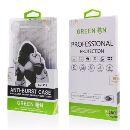 GREEN ON Apple iPhone 13 Green On Anti Shock Hátlap - ÁtlátszóÜtésálló Tok Apple iPhone 13