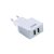 UNIQ 2.4A 2xUSB Hálózati Töltőfej + 1m Micro USB Töltőkábel - Fehér